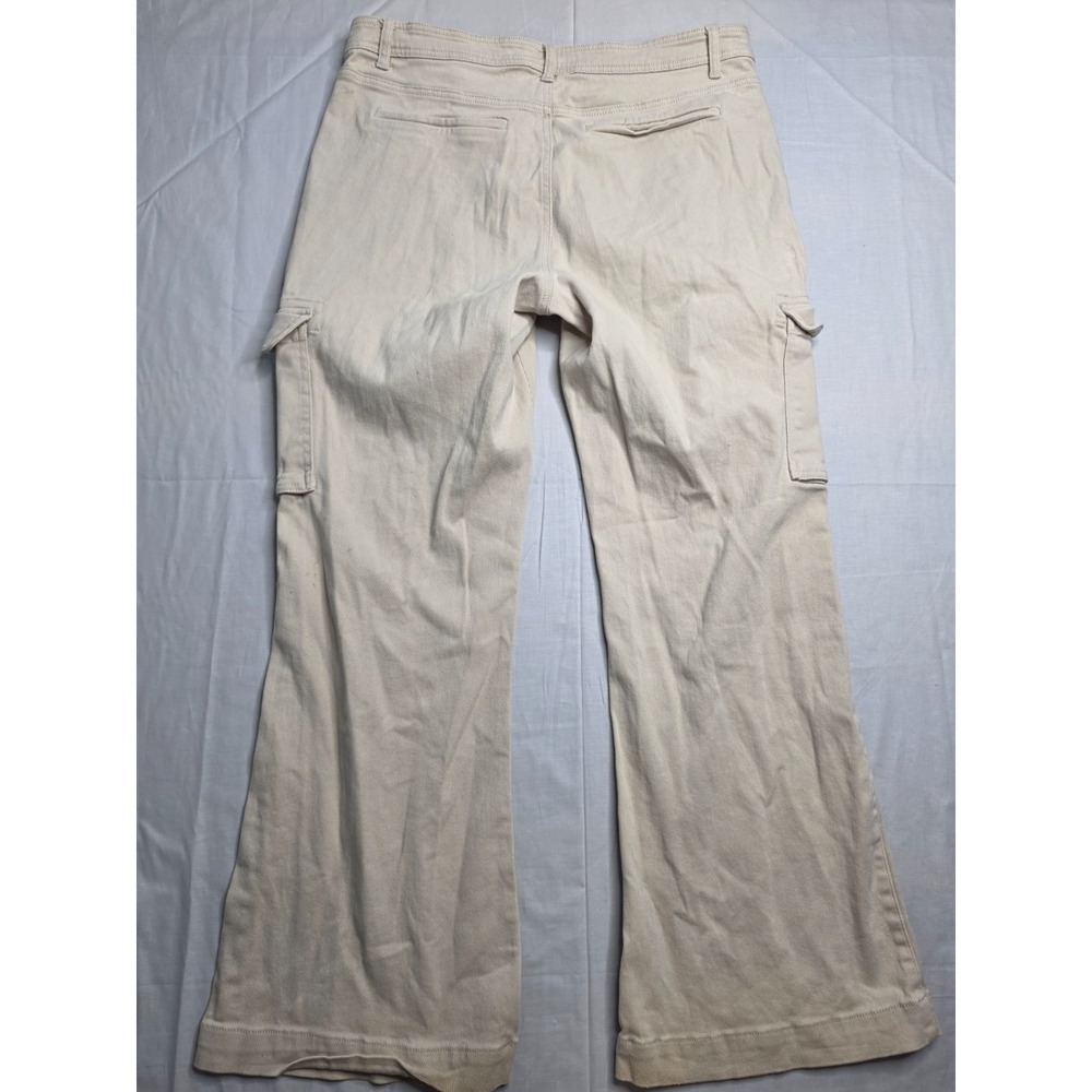 Aeropostale Cargo Pants Womens 16 Beige Cotton Stretch Flared Leg Hiking Camping - Picture 2 of 8